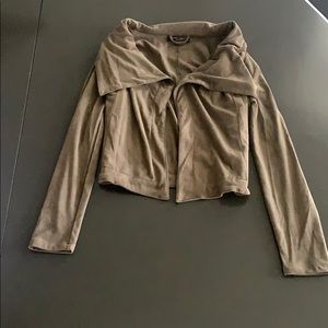 Olive Faux Suede Jacket